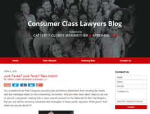 Tablet Screenshot of consumerclasslawyersblog.com